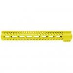 AR-15 M-LOK  Super Slim Free Float Handguard - Cerakote Lemon Zest (OPTIONS AVAILABLE)